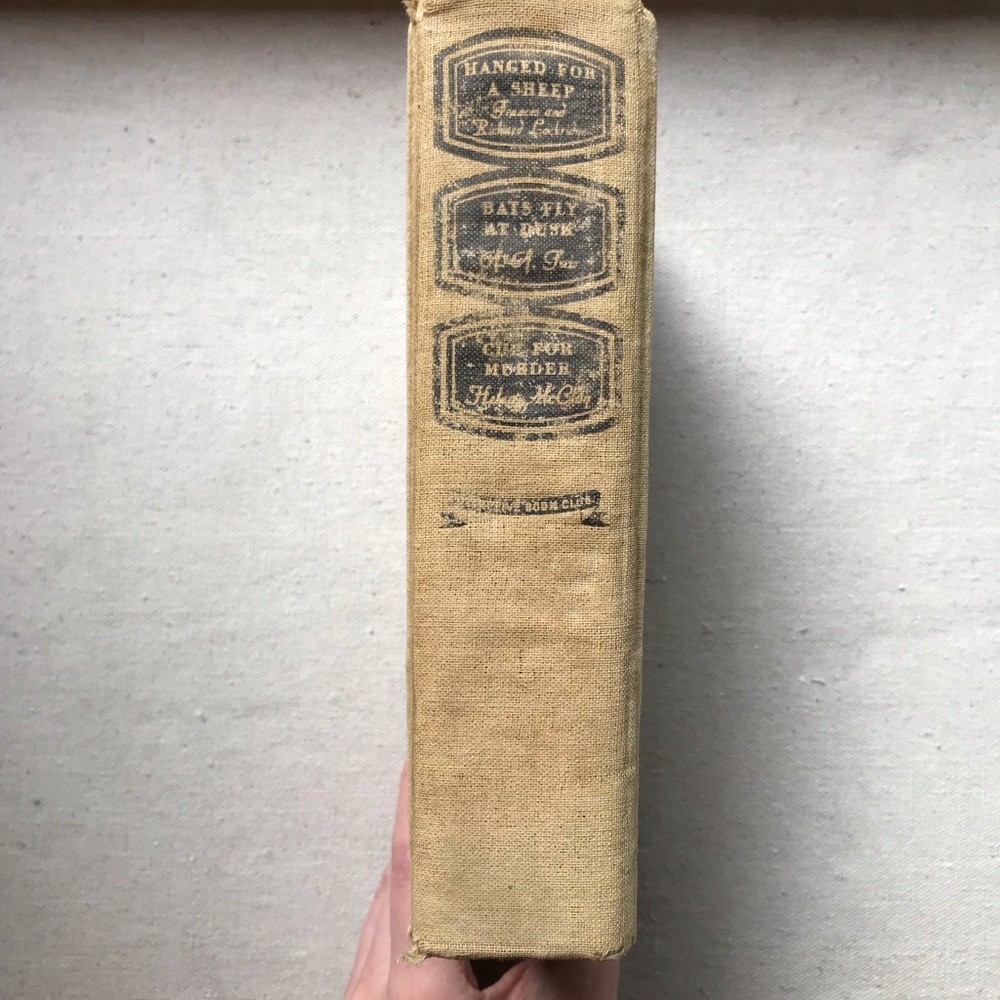 Vintage Detective Book Club Book - 1942 Hardcover Anthology - Mystery - Cream